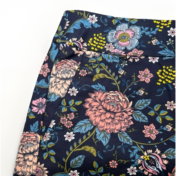 NWT Ann Taylor LOFT Floral Print Riviera Shorts Size 6 Blue Pink - Picture 3 of 5